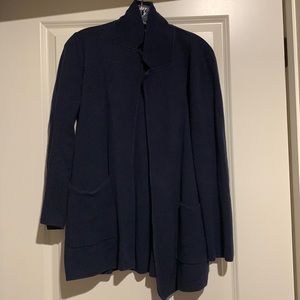Navy J. Crew cardigan, size: M. Like new. 100% cotton